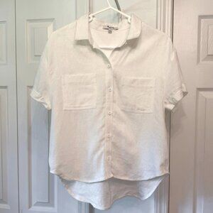 Madewell Button-Up Shirttail Shirt (SIZE XXS)